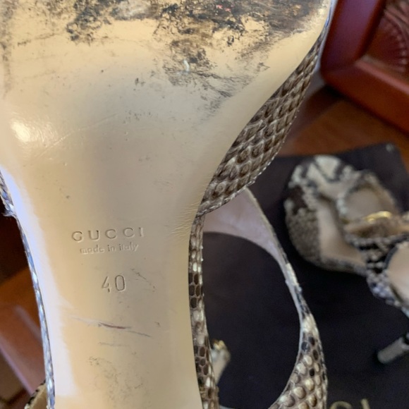 Gucci limited edition snakeskin heels,size 40 in excellent condition - Picture 4 of 8
